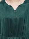 Womnen's Spring Green V-Neck Rayon Printing Dress