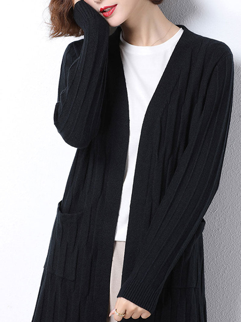 Chic Women's Long Knitted Cardigan | Eva Trends