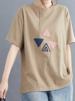 Evatrends Cotton Linen Top, Summer wear, Short sleeves, Plain top, Round Neck, T-shirt Top, Top Wear With Jeans pant or Trouser