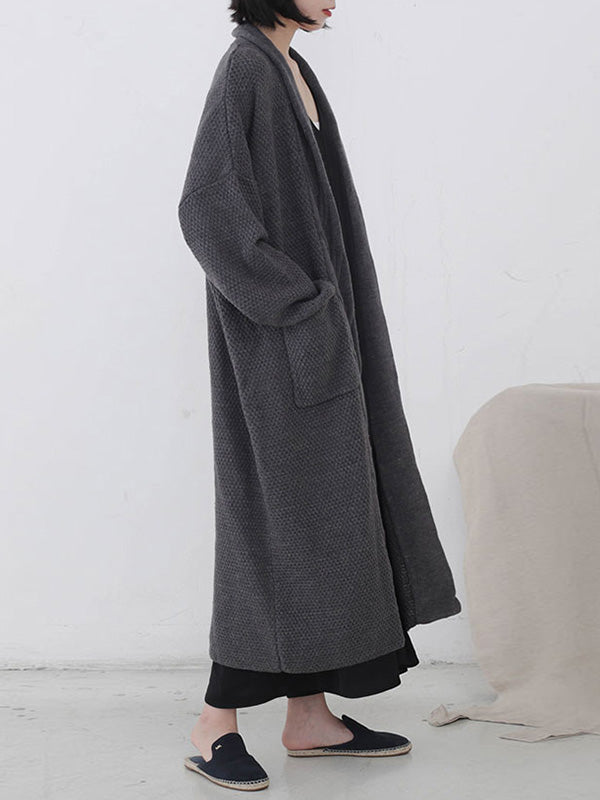 Pull à cardigan long diamant avec poche