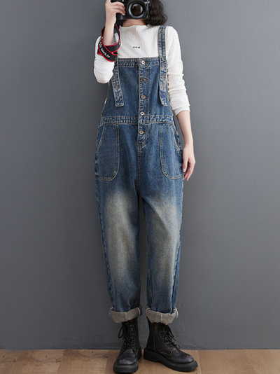 Ladies Loose Literary Overalls