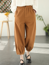 Women's Orange Loose Harem Trousers