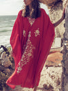 Carol Ethnic Embroidered Loose Bohemian Kaftan Dress