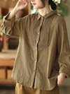 Women's Coffee Green Loose Shirt