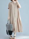 Evatrends Cotton Shirt dress, Short sleeves, Plain Dress, front buttons with open style, Shirt Dress, Different Color