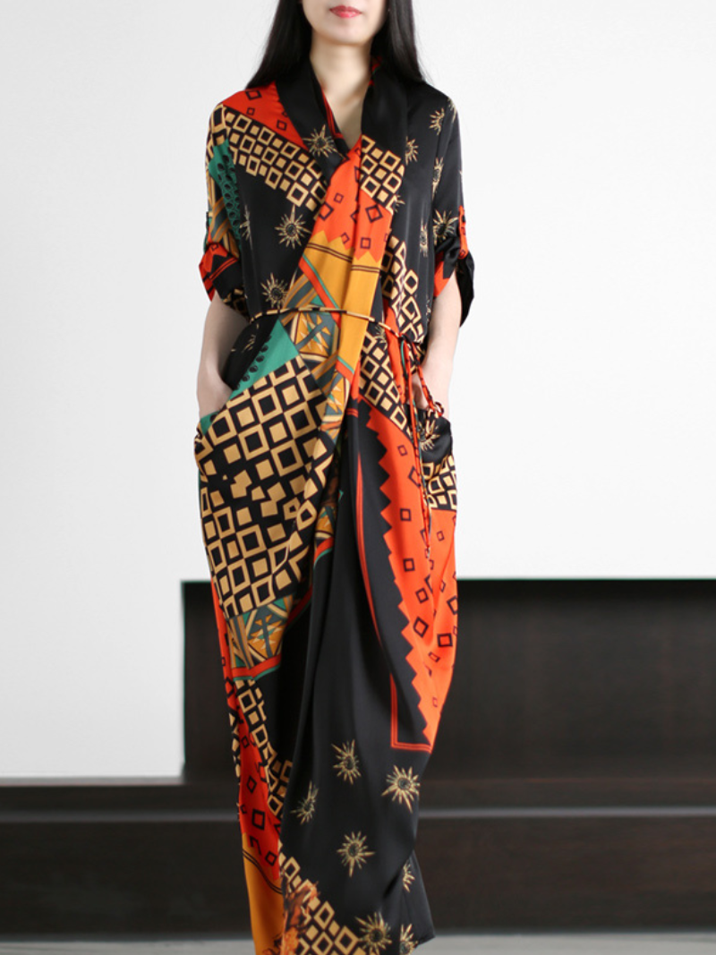 Women's Maxi Dress loose lace thin light luxury fashion ethnic style