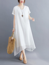 Women's White A-line Dress