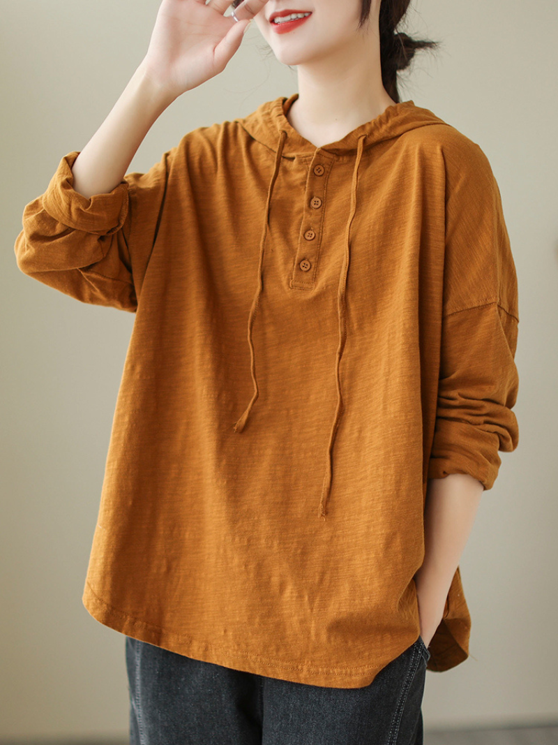 Women's Casual Hooded T-shirt Top