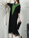 Women's Long Sleeves Midi-Dress
