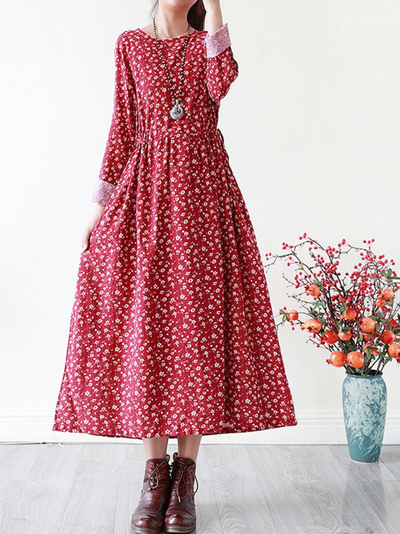 Women's Red A-line dress