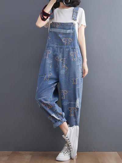 Women's Denim Blue Romper