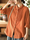 Women's Orange Loose Shirt