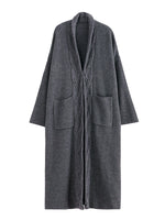 Pull à cardigan long diamant avec poche