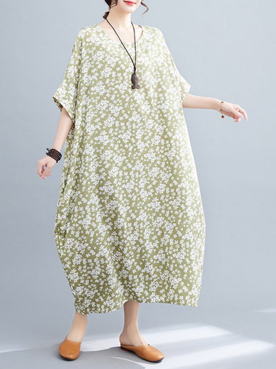 You're My Destiny Women's Round Neck Kaftan Dress