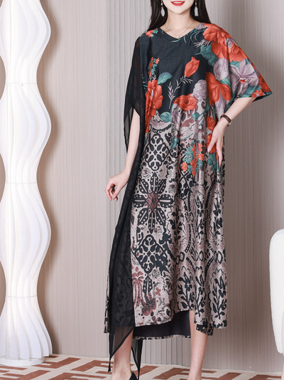 Women's Long Sleeves A-line Dress