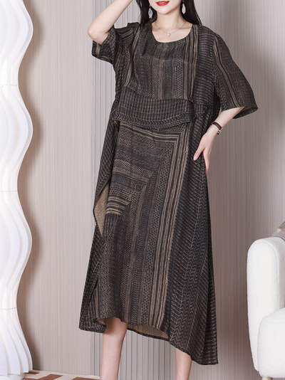 Women's Black A-line Dress