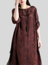 Women's Red A-line Dress