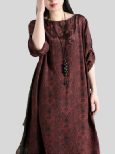 Women's Red A-line Dress