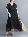 Women's Black A-line Dress