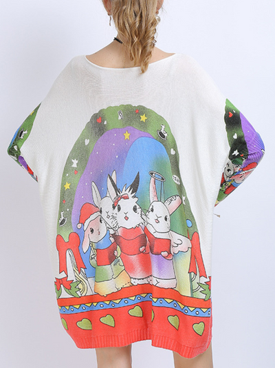 Women's Stylish Neck Rabbit sweater shirt