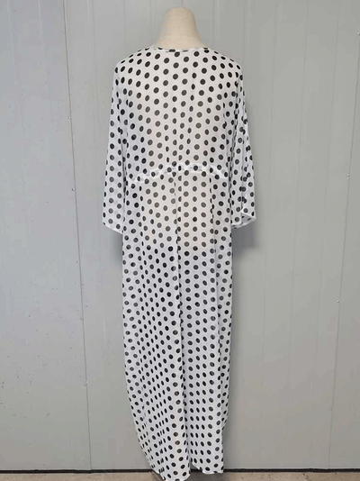 Evatrends cotton gown robe printed kimonos, Outerwear, polyester, Nightwear, long kimono, Board Sleeves, loose fitting, printed, Belted