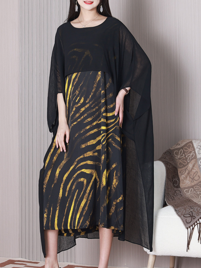 Women's Dolman Sleeves A-line Dress