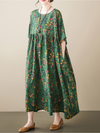 Women's Green Smock Dress