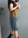 Dungarees, denim, vintage retro style overall, Short Dungaree