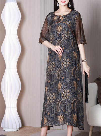 Women's Middle Waist A-line Dress