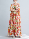 Beach Lunch Lounge Women’s Smocked Printed Flower Dress