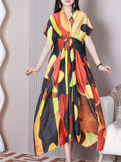 Women's Yellow A-line Dress