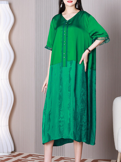 Women's Green A-line Dress