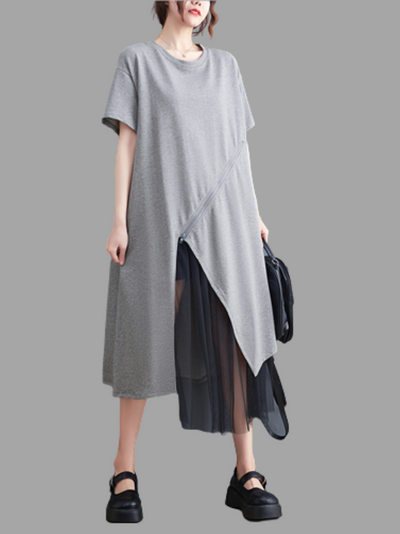 Women's Short Sleeves A-line Dres