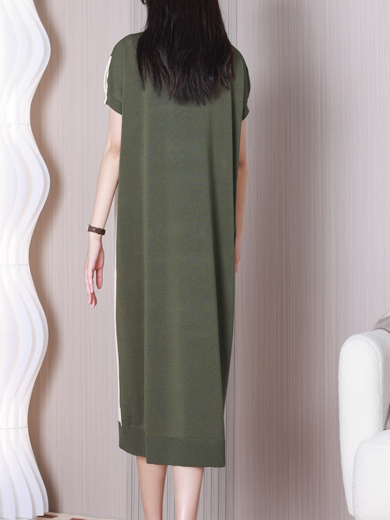 Back To Work Women's Round Neck Midi Dress