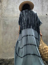 Evatrends cotton gown robe printed kimonos, Outerwear, Nightwear, Rayon, Board Sleeves, Different colors, Tie-Dye print