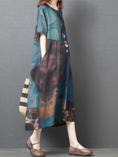 women's A-line dress with side pocket
