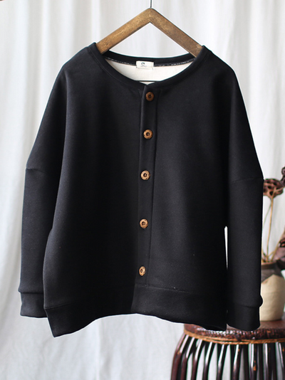 Women's Black Loose Coat Dress