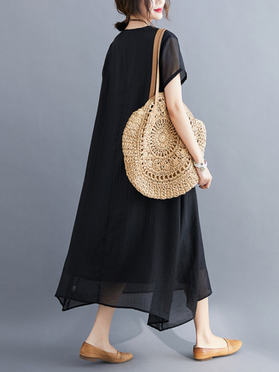 Women's V-neck A-line Dress