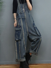 Women's High-Waist Loose Overalls