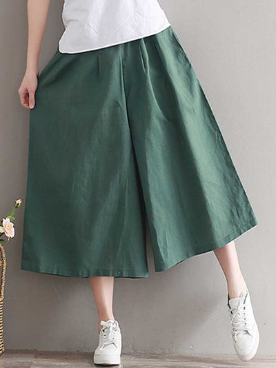 Evatrends Wide-leg Trouser, Bottom, Loose Wide leg, Loose Trouser, Cropped pant, Plain wide leg