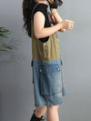 Dungarees, denim, vintage retro style overall, Short Dungaree