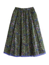 Double Layers Floral Printing Skirt