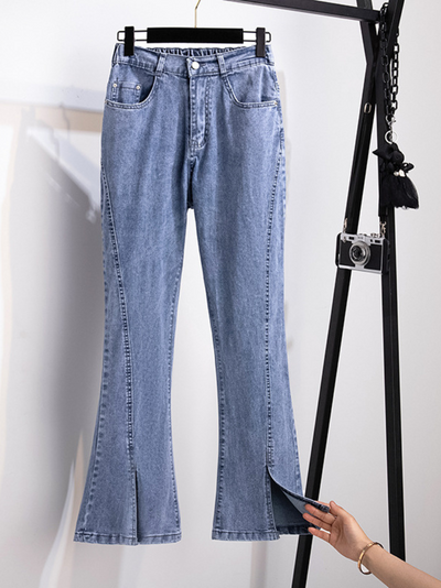 ladies blue jeans bottom pants