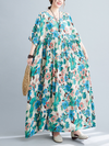 Beach Lunch Lounge Women’s Smocked Printed Flower Dress