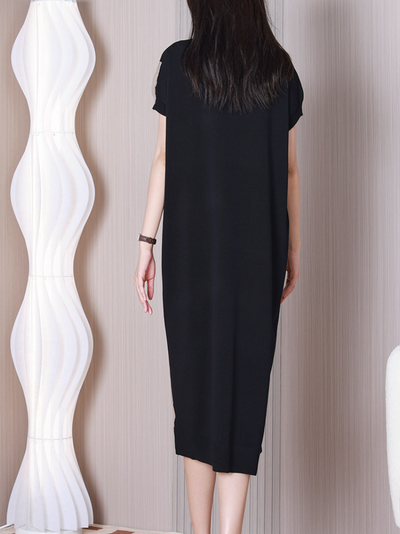 Women's Round Neck Midi Dress