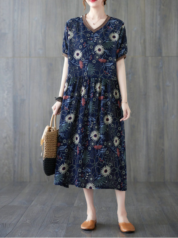 Women's multicolor  smock dress