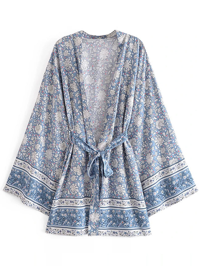 Evatrends cotton gown robe printed kimonos