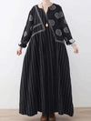 Chalk Bubbles Black Maxi Dress