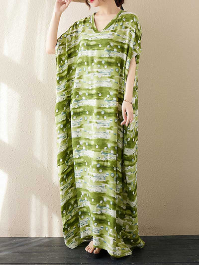 Desired Season Tie-Dye Kaftan Dress