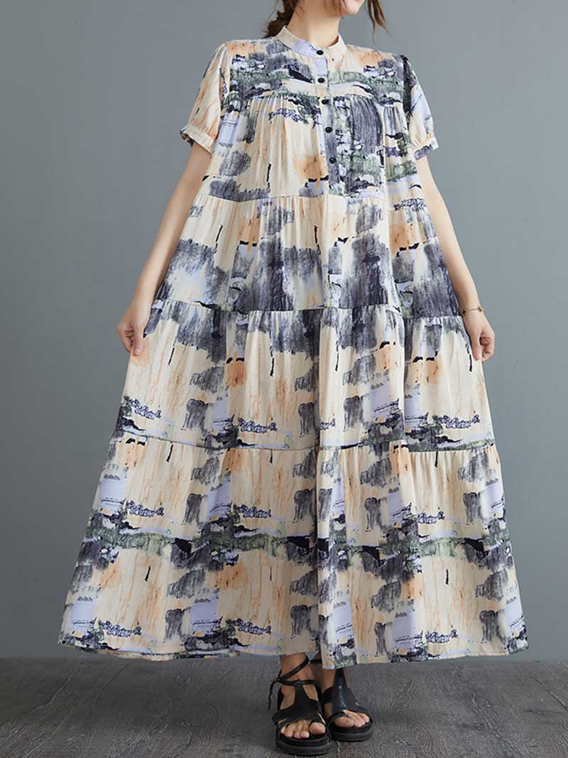 Highest Hopes Printed Smock Dress